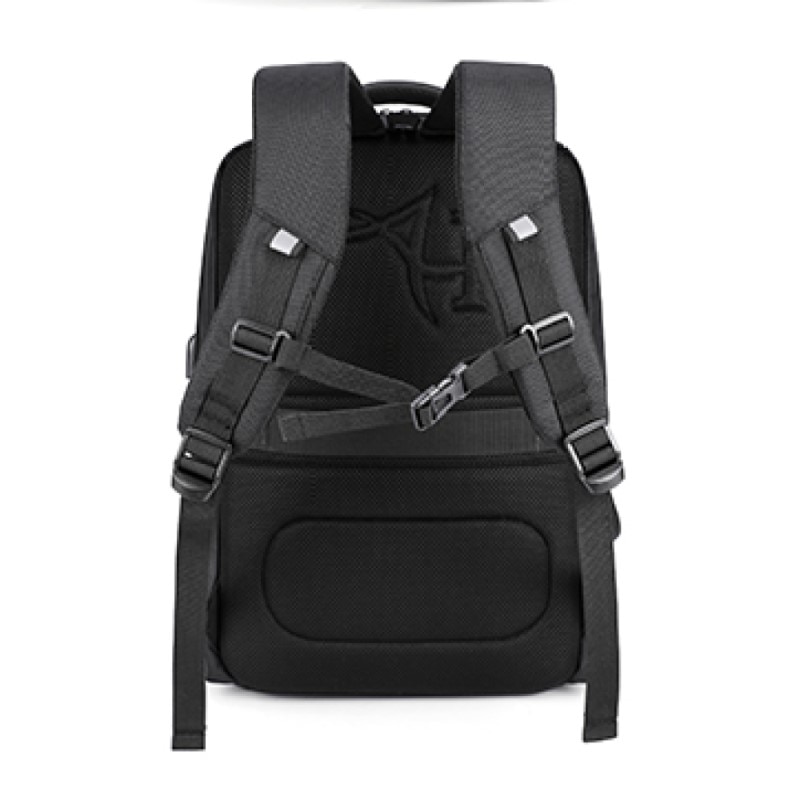 Rucsac laptop 15.6", impermeabil, cu port incarcare USB, Arctic Hunter, 47x35x17 cm, Negru