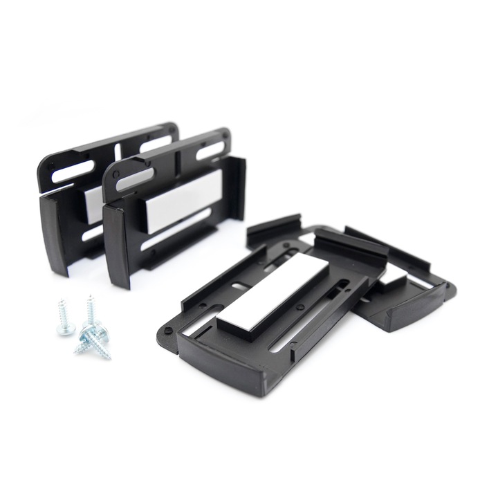 Set Suport placuta de numar inmatriculare fata/spate Fara cadru negru SIMPLE FIX