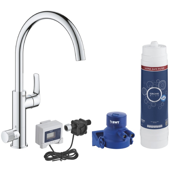 Смесител Grohe BLUE PURE EUROSMART, Кухненски, Комплект с филтър