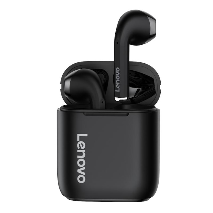 Слушалки Lenovo Lp2, Bluetooth 5.0, безжични, водоустойчиви, HD звук, ограничаване на шума, черни