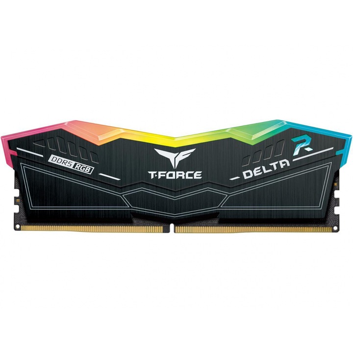 Памет Team T-Force Delta, RGB, 32GB (2 x 16GB), 288-Pin, DDR5 SDRAM, 6200 (PC5 49600), CL38, 1.25V