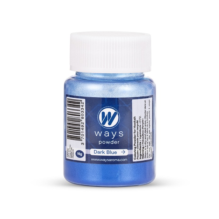 Pudra Colorata pentru vasul de narghilea, Ways, Albastru Sidefat, 50g