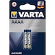 Set 2 baterii alcaline VARTA AAAA, 640 mAh