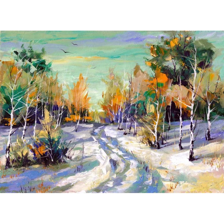 Printly, Téli út a fához, Vászonfestmény, 100 cm x 70 cm