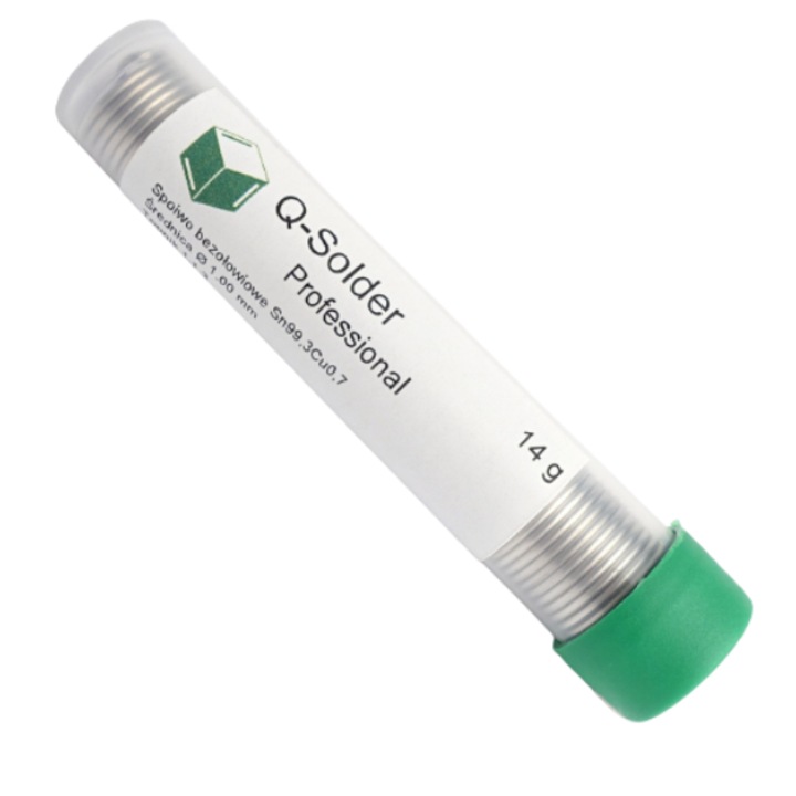 Cutie de lipit, AlumWeld, Staniu fara plumb cu flux de 1 mm, flacon 14 g