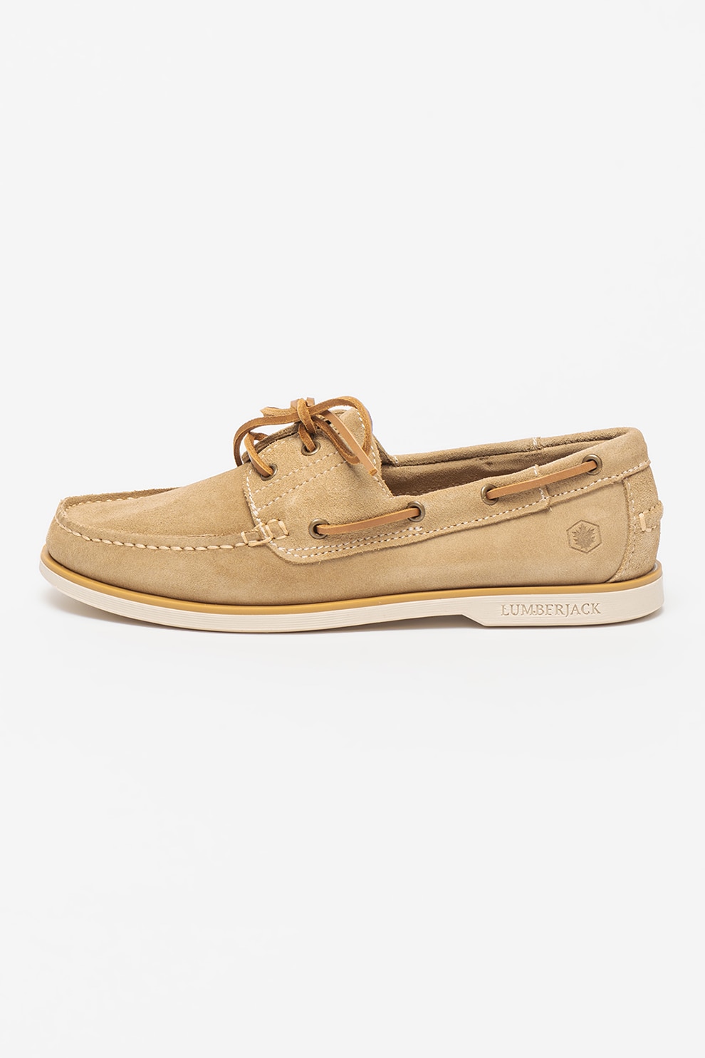 Lumberjack, Pantofi boat de piele intoarsa Navigator, Maro camel, 42