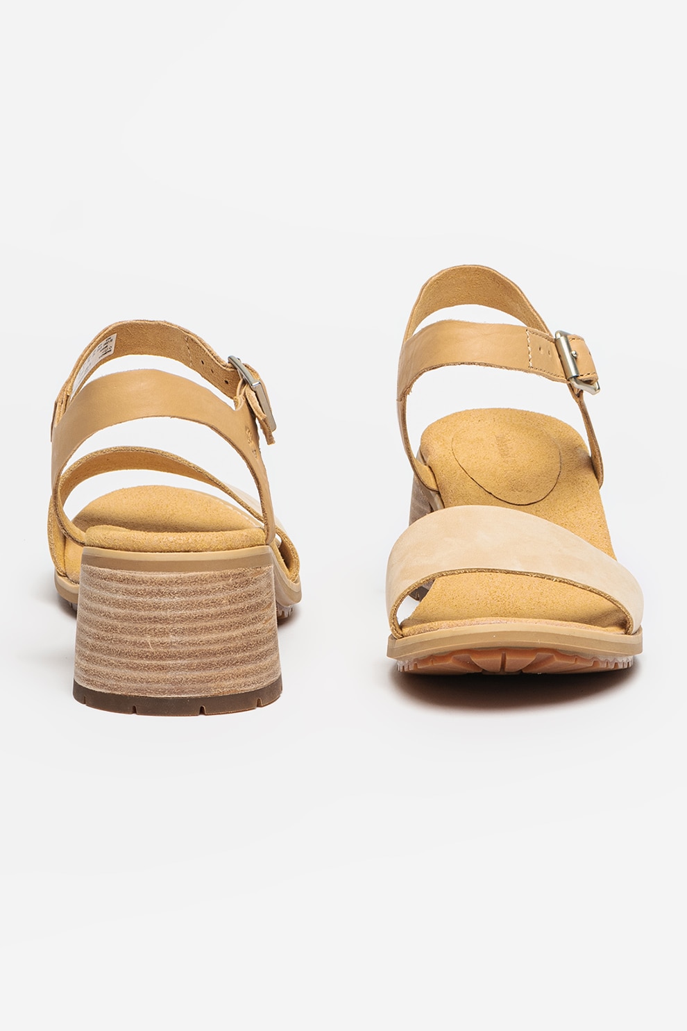 Timberland, Сандали Laguna Shore от набук с масивен ток, Светлобежов, 9 ...