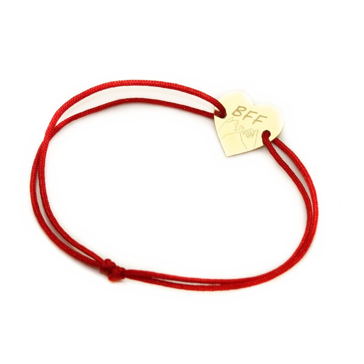 Bratara-martisor din aur 14k BFF