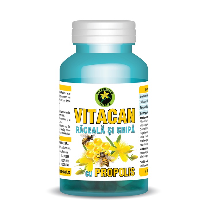 Capsule Vitacan raceala si gripa 60 cps Hypericum Impex