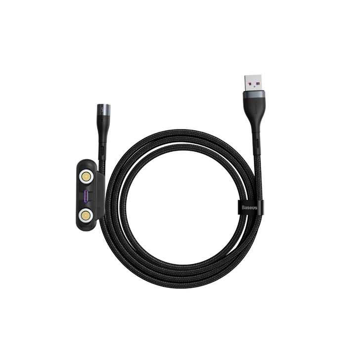 Baseus 3 az 1-ben mágneses kábel, Lightning, MicroUSB és Type-C, adatátvitel és töltés