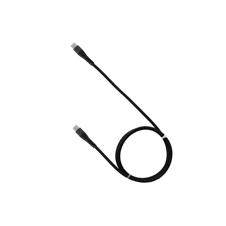 Кабел за зареждане и прехвърляне на данни от USB-C към USB-C, Дължина 3 ...