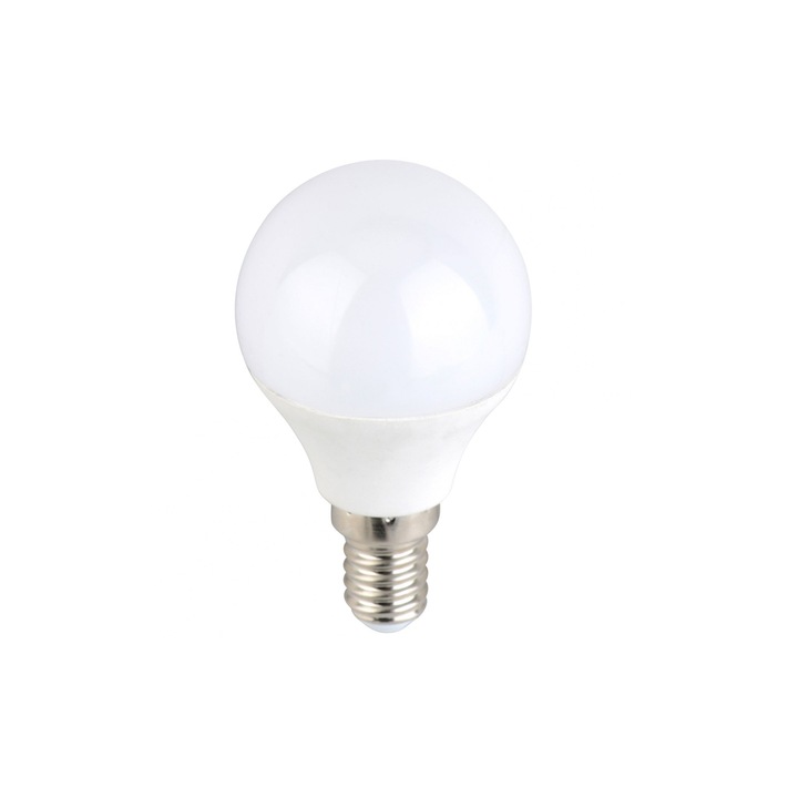 LED крушка G45 E14 6W 480lm, топла бяла светлина 3000 K, Бяла