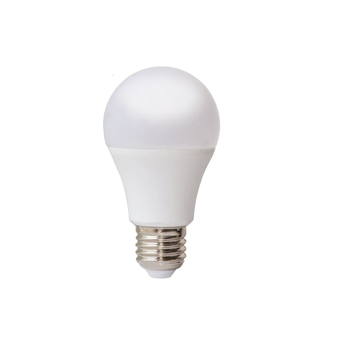 LED крушка E27 A60 RGB, 9W 3000k 720 lm, с цветно дистанционно, Бяла