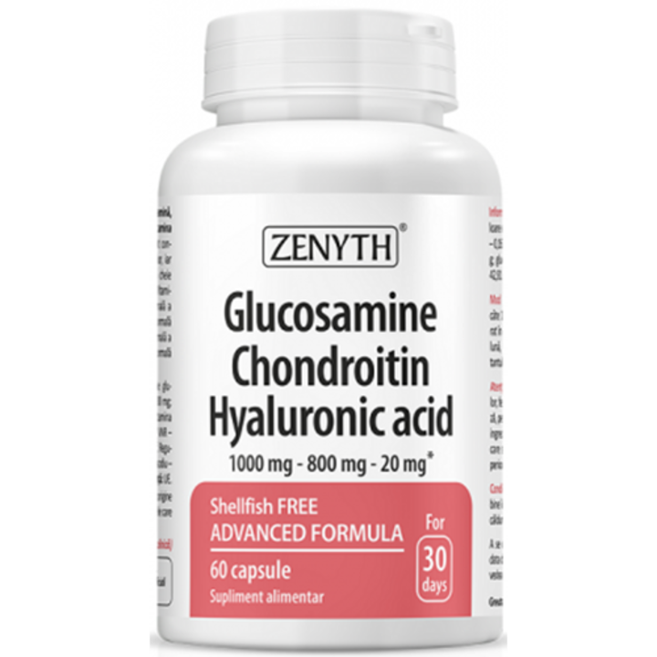 Supliment alimentar Glucosamine, Chondroitin, Hyaluronic Acid Zenyth, 60 capsule
