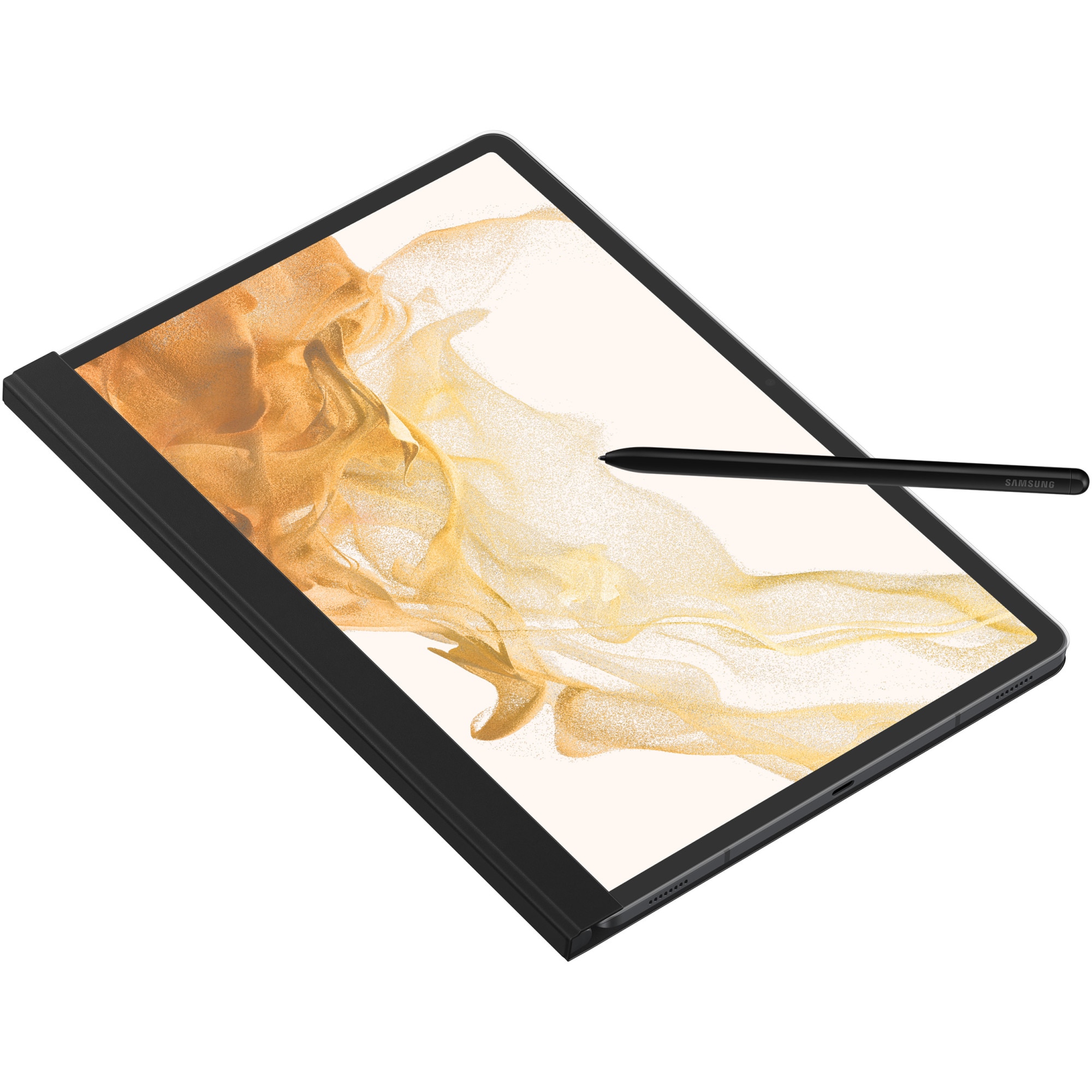 Husa de protectie Samsung Note View Cover pentru Galaxy Tab S7+, S7+ 5G, S8+, S8+ 5G, Black