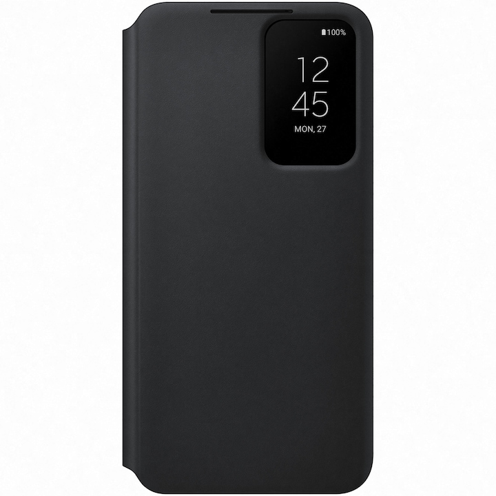 Samsung Smart Clear View Flip telefontok, kihajtható, Galaxy S22 készülékhez, fekete