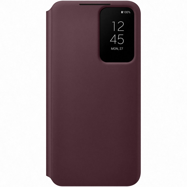 Калъф Samsung Smart Clear View Cover за Galaxy S22, Burgandy