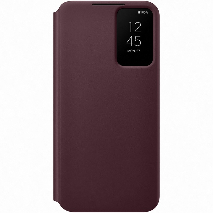 Калъф Samsung Smart Clear View Cover за Galaxy S22+, Burgandy