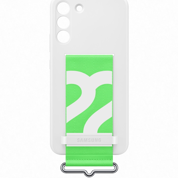 Калъф Samsung Silicone Cover with Strapза Galaxy S22+, White