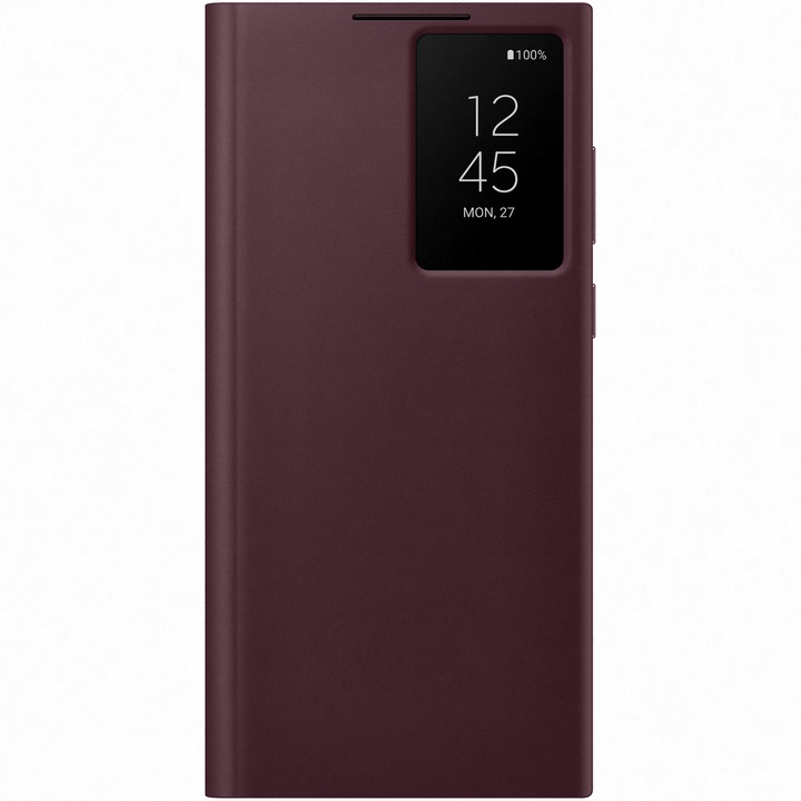 Калъф Samsung Smart Clear View Cover за Galaxy S22 Ultra, Burgandy