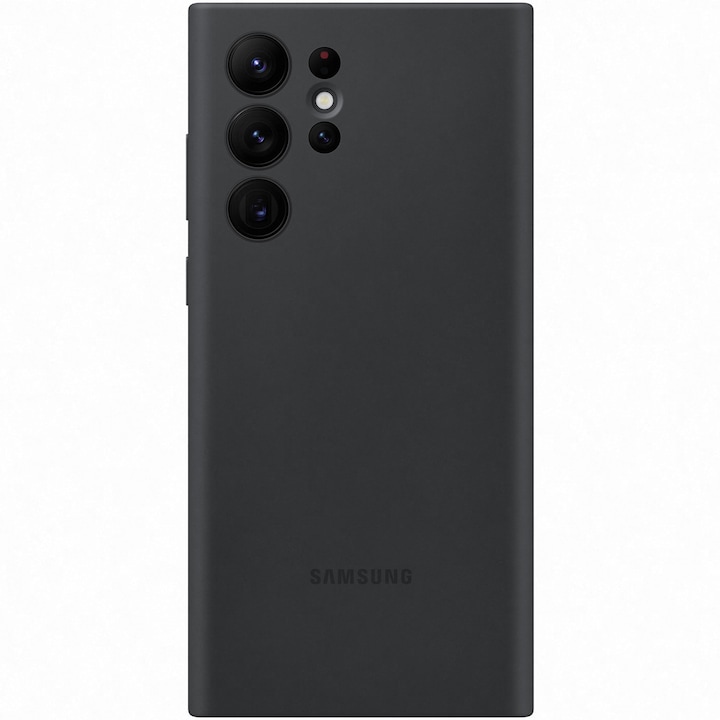 Husa de protectie Samsung Silicone Cover pentru Galaxy S22 Ultra, Black