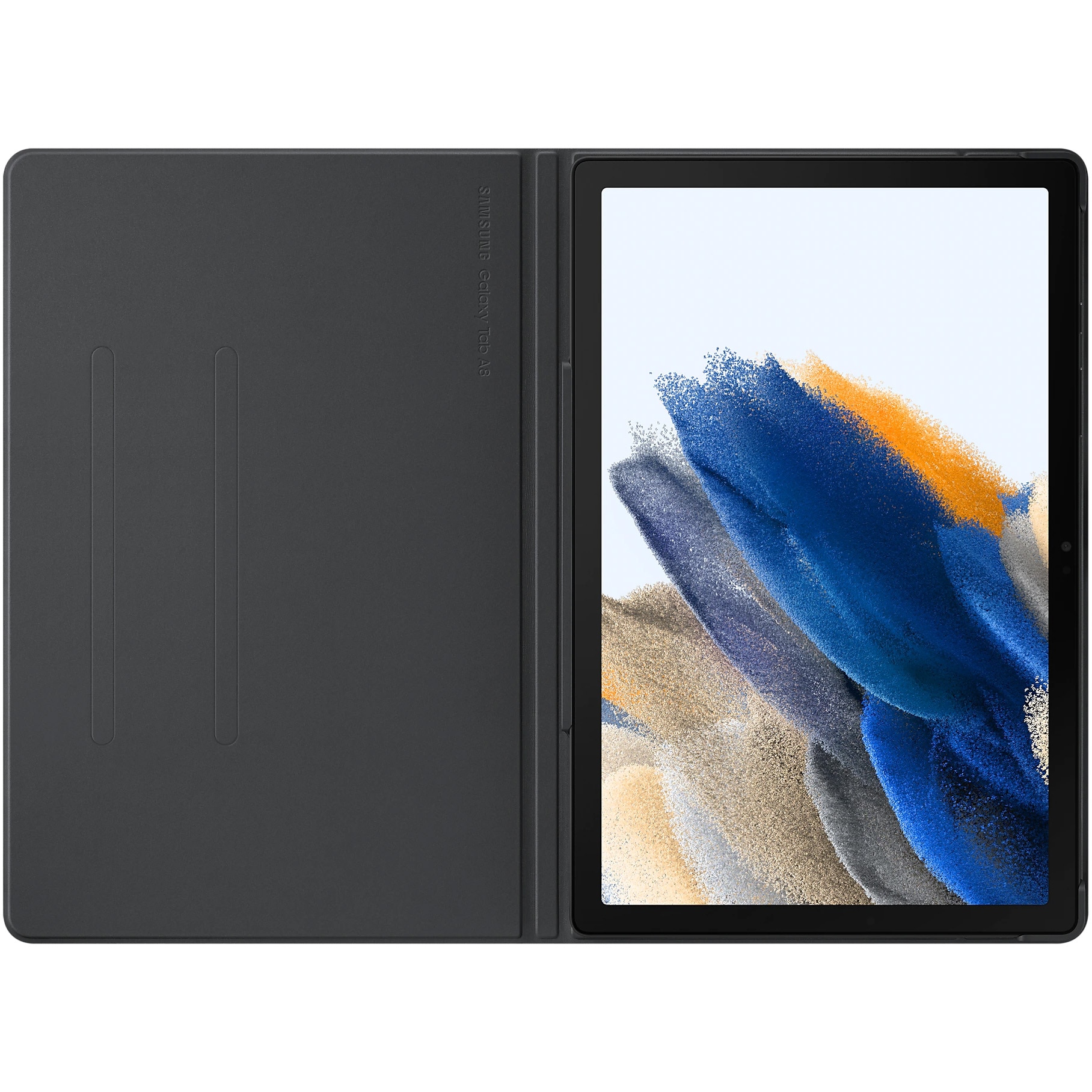 Husa de protectie Samsung Book Cover pentru Tab A8, Dark Gray