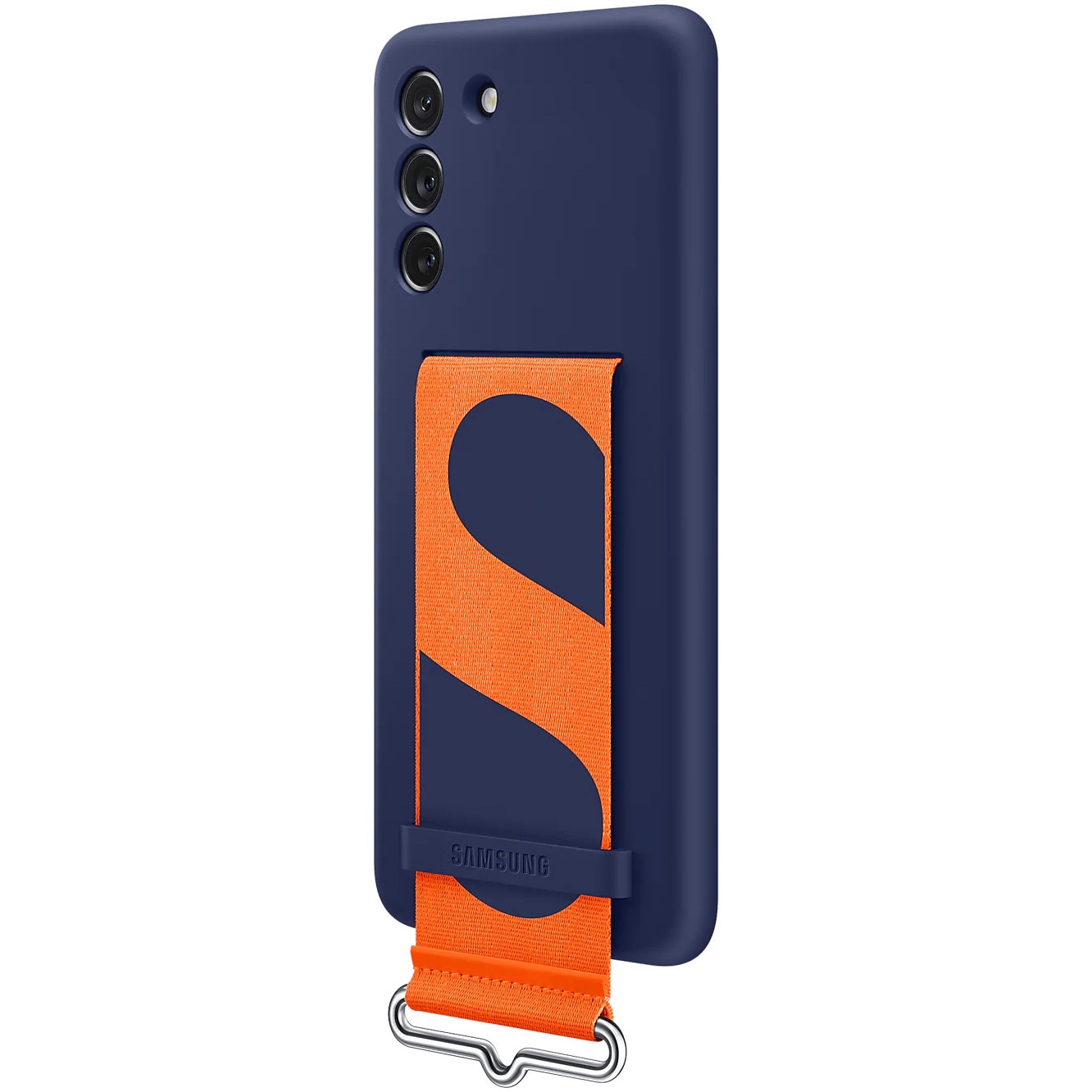 Husa de protectie Samsung Silicone Cover with Strap pentru Galaxy S21 FE 5G, Navy