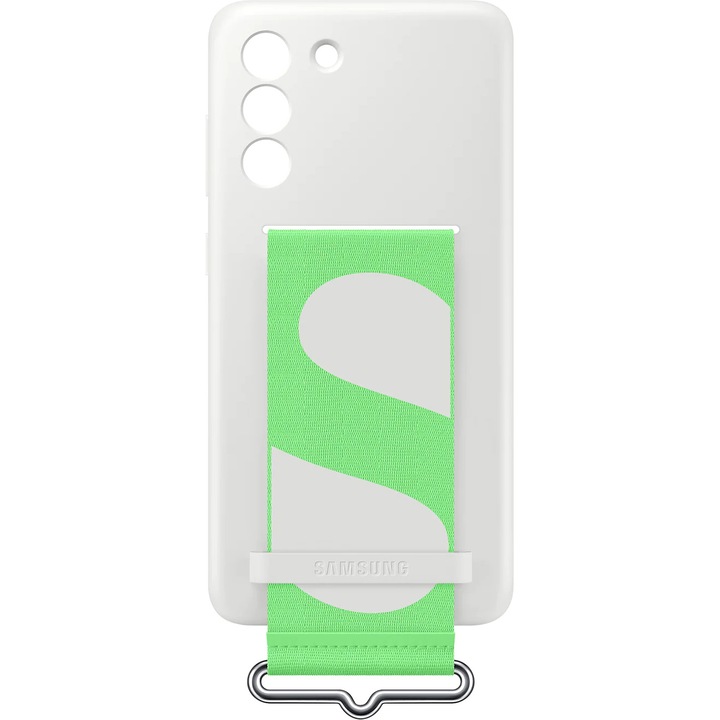 Калъф Samsung Silicone Cover with Strap за Galaxy S21 FE 5G, White