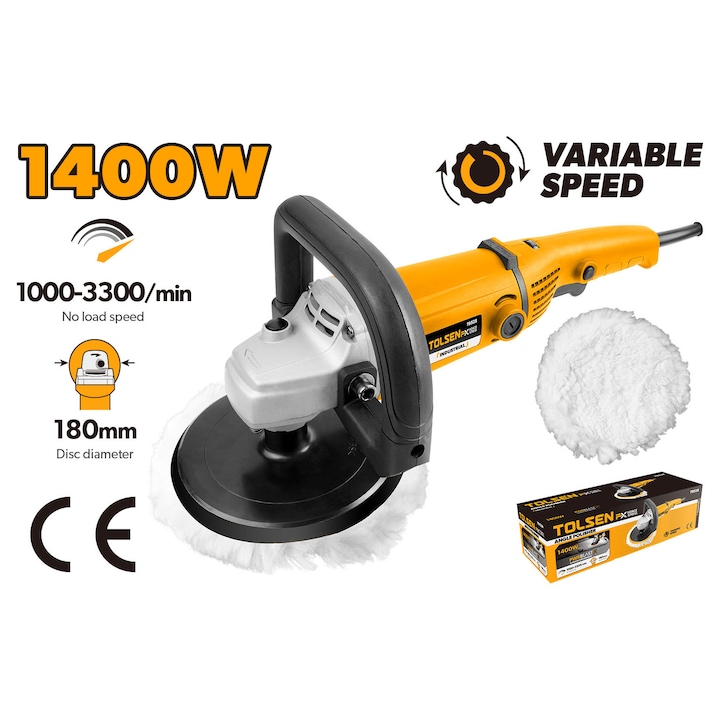 Полираща машина, TOLSEN, 1400 W, PWRBLASTX