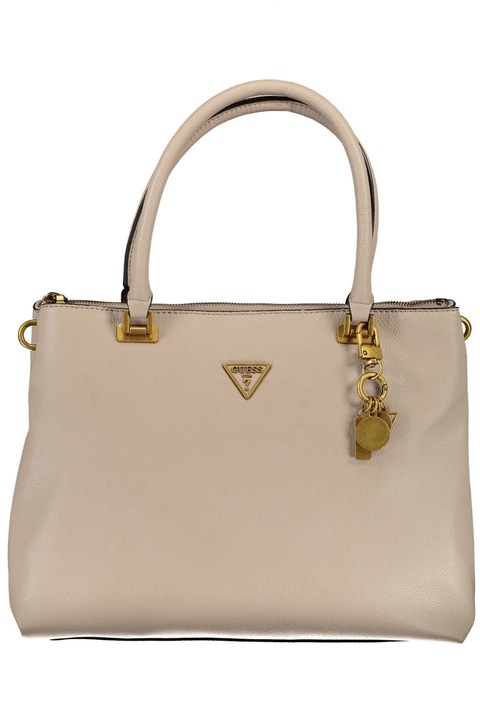 Női táska, Guess Jeans, 9212310, logó, bézs, Bézs, 35 x 27 x 12 cm