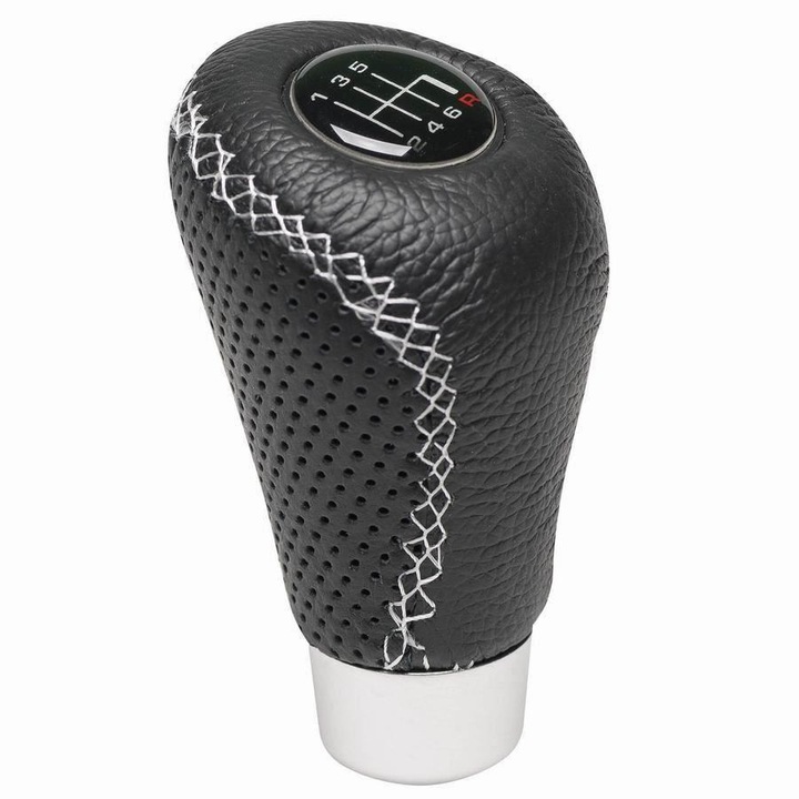 Maner schimbator viteze, piele perforata, cu inel 2505GRW RaceSport