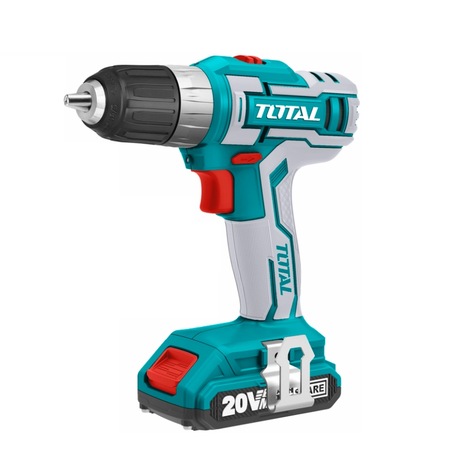 Masina de gaurit cu 2 acumulatori TOTAL TDLI2002E 20V-2.0Ah, 1500RPM, cu set 47 accesorii