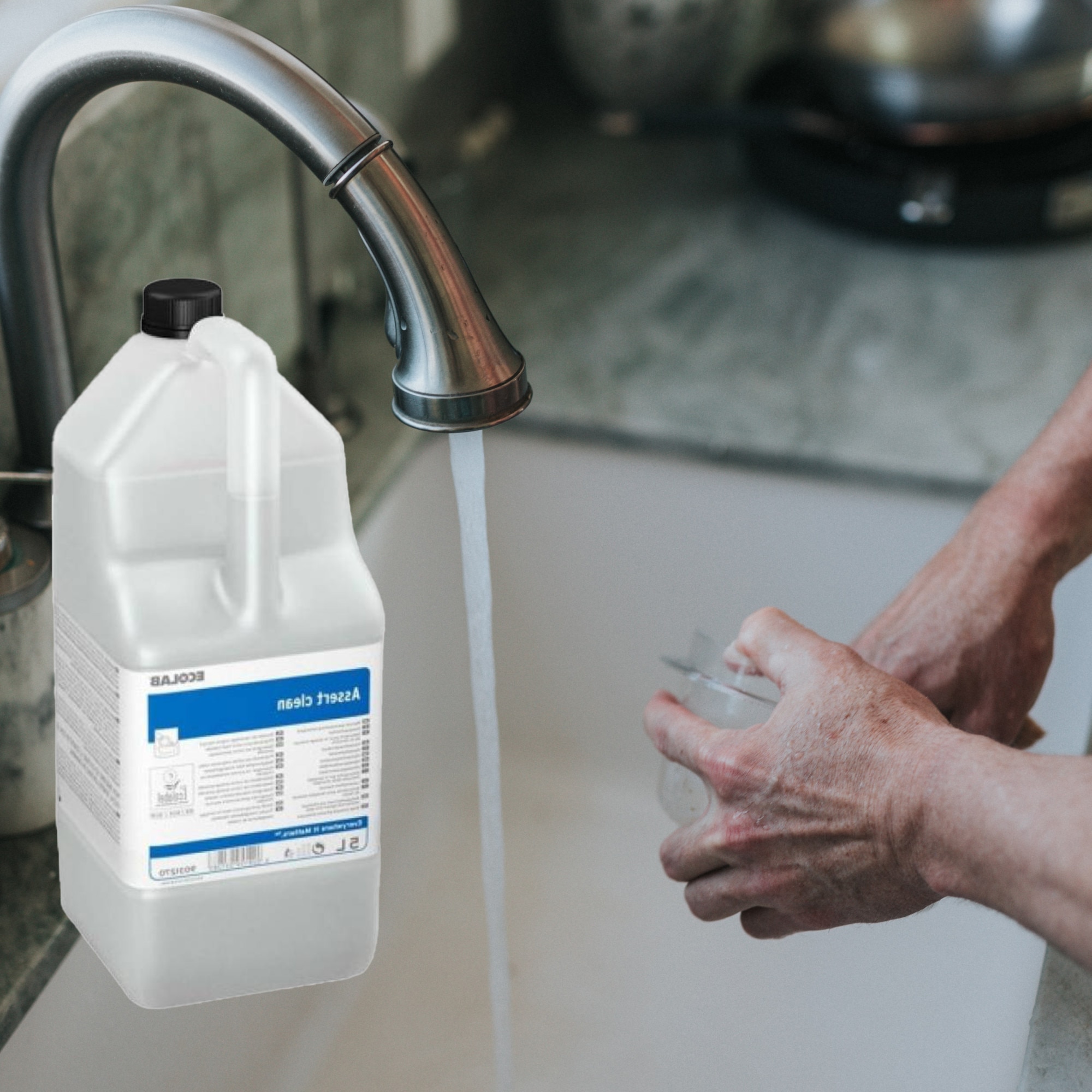Detergent manual pentru vesela fara parfum, Ecolab Assert Clean, 5