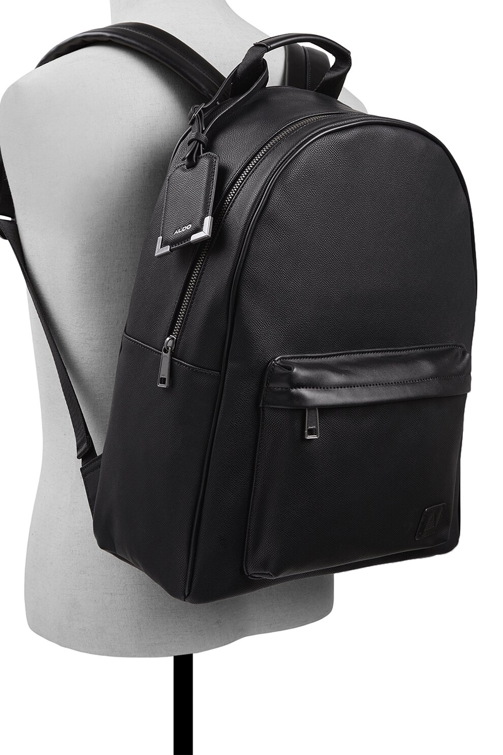 Aldo, Раница Cadaot от еко кожа с външен джоб, Черен eMAG.bg