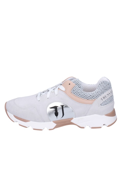 Trussardi Jeans női tornacipő, velúr, szürke / bézs, 37
