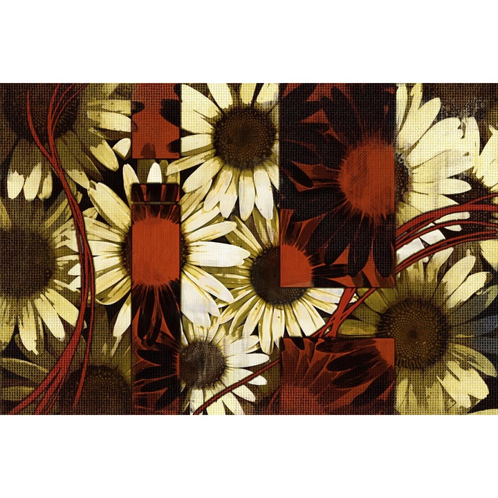 Tablou canvas Flori, vintage, abstract, arta20, 60 x 40 cm