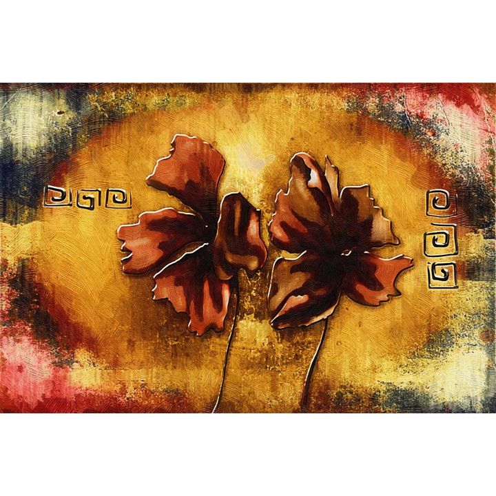 Tablou canvas Flori, vintage, abstract, arta26, 60 x 40 cm