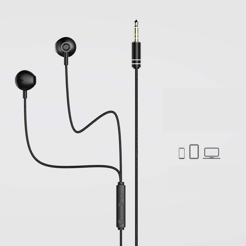 Casti audio, Remax, RM-711, Negru, In-Ear, Mini jack 3,5 mm, Microfon incorporat, Telecomanda