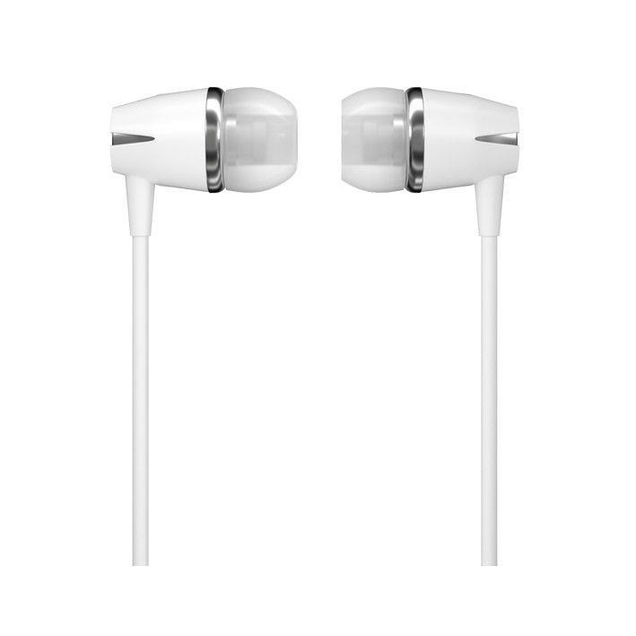 Casti intraauriculare WK Design, Jack 3.5, cu telecomanda, Alb