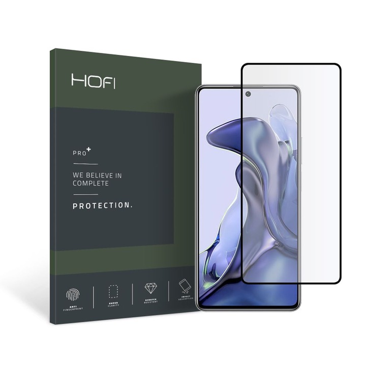 Стъклен протектор HOFI Hybrid Glass Pro+ за Xiaomi 11T 5G / 11T PRO 5G, Black
