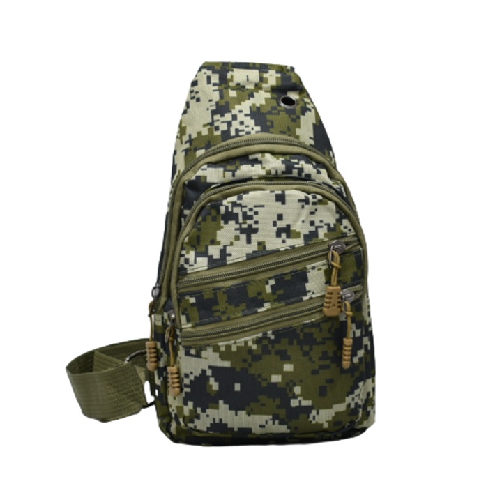 Férfi táska 1716-1, 17/30/6 cm, Textil, Zöld