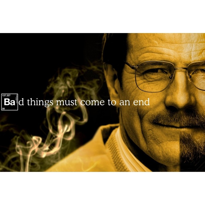 Tablou Canvas Breaking Bad, Bad Things, 80x50cm, Multicolor