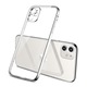 Husa protectie compatibila cu iPhone 13 Pro Max, Antisoc, protectie camera, cu margini electroplacate Argintiu