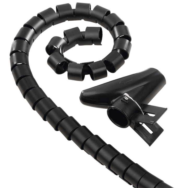 Органайзер за кабели Hama Tube, 2.5m, 20mm, черен