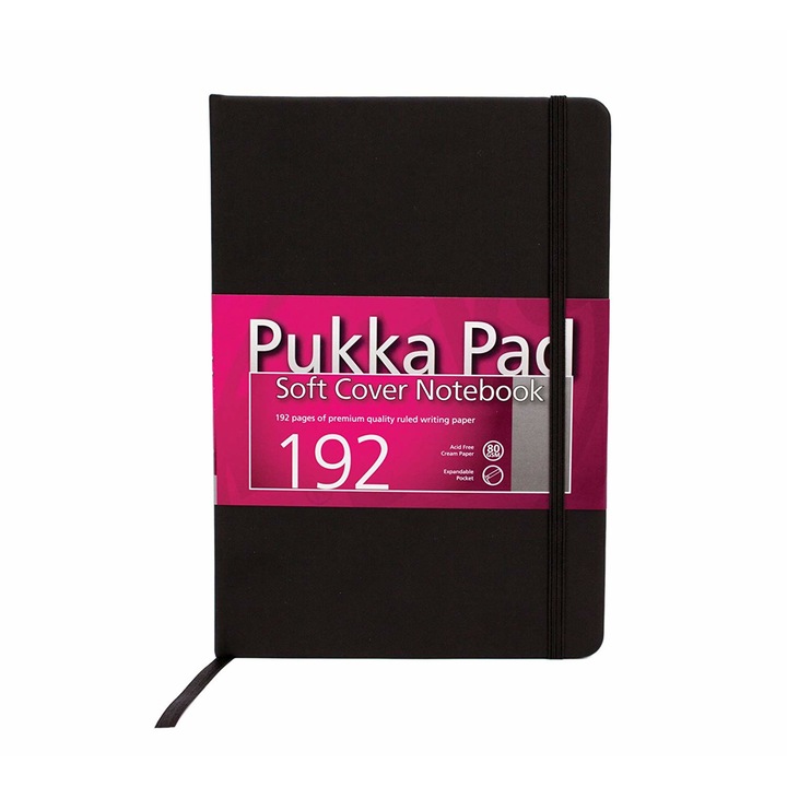 Agenda Pukka Pads Soft Cover, A4, dictando, 192 pagini, coperta piele soft eco Premium