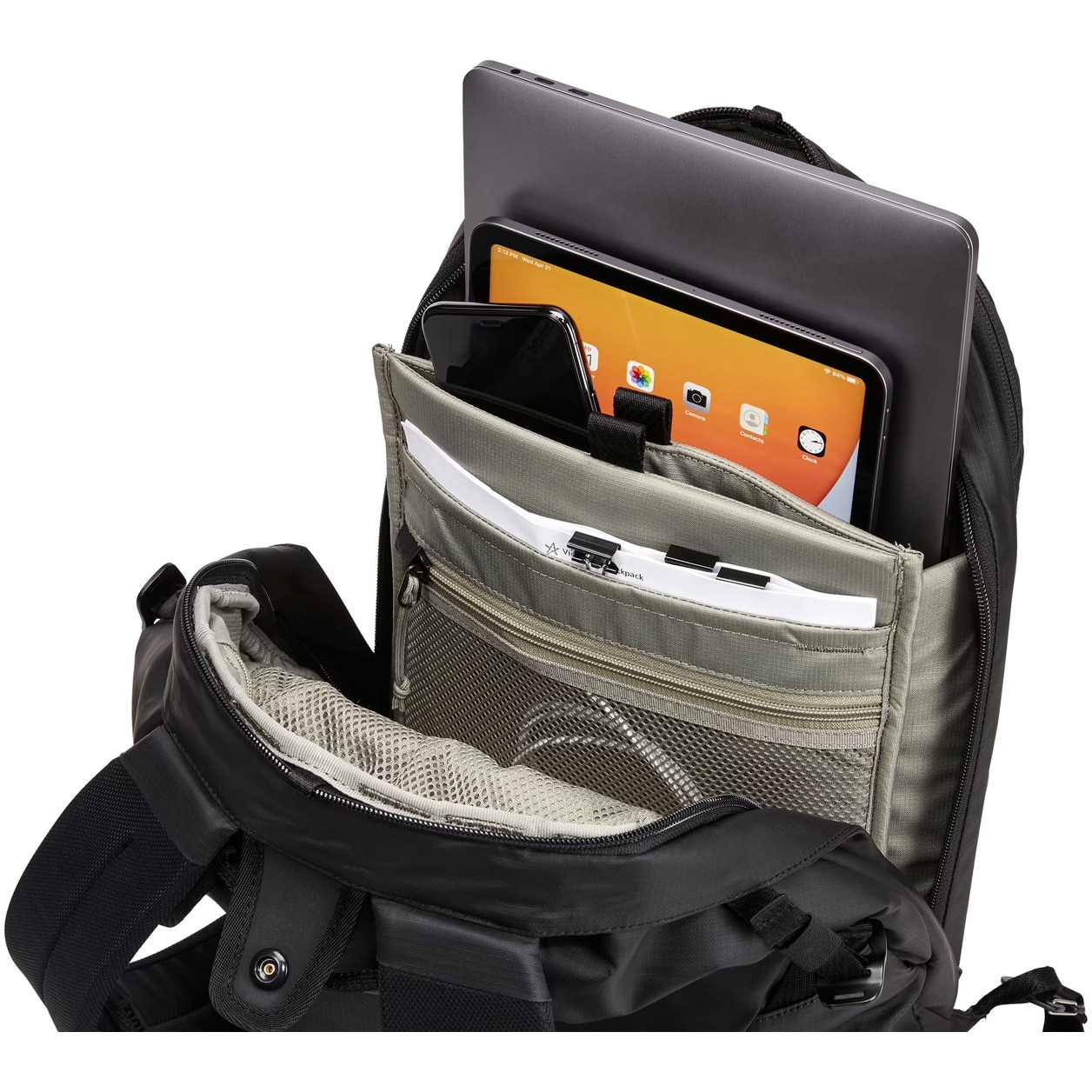Rucsac Thule 16l, pentru laptop de max. 14 ", 1 compartiment, buzunar frontal buzunar lateral buzunar dorsal, waterproof, nylon, Negru