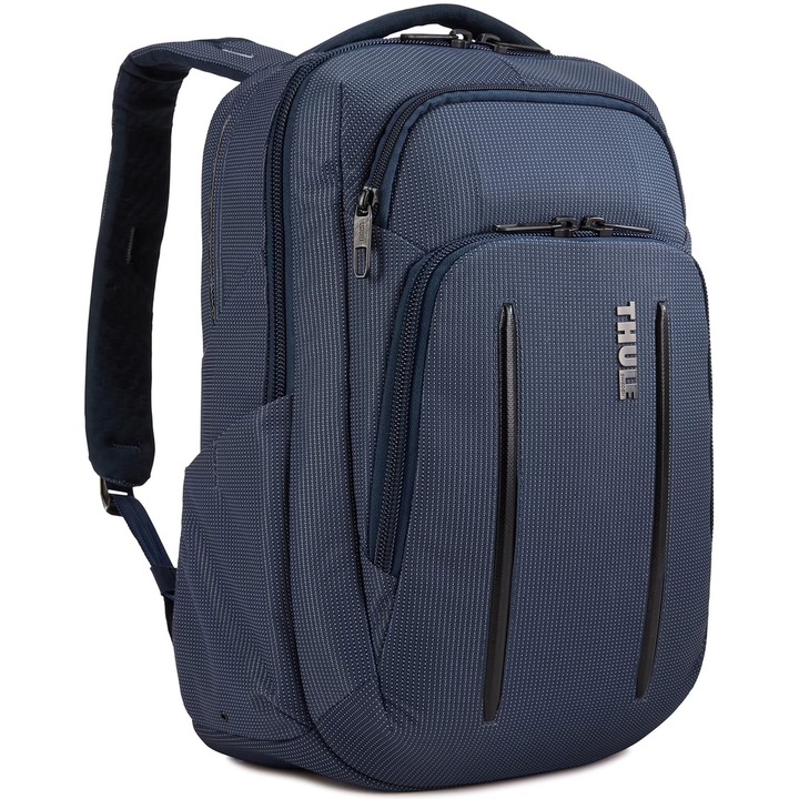 Раница THULE Crossover 2 за лаптоп с максимален размер 14", 20 л, 1 отделения, Преден джоб x 2, Страничен джоб x 2, Водоустойчива, Найлон, Син