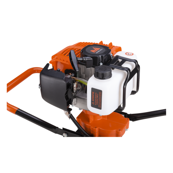 Motoburghiu pe benzina Evotools GEA 520 EPTO, putere 2 CP, 52 CC, 2 timpi, 9500 rpm, contine : burghiu 80 cm lungime si 15 cm diametru