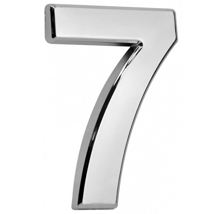 Házszám Strend Pro MagicHome, 7-es számjegy, PVC, ezüst, 70x100 mm, 3D