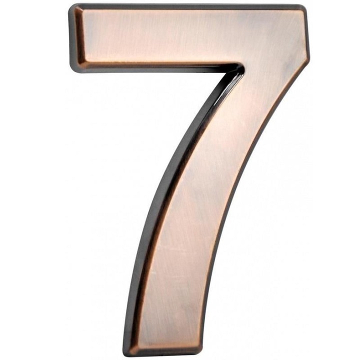 Strend Pro MagicHome házszám, 7-es szám, PVC, 70x100mm, 3D, antik bronz